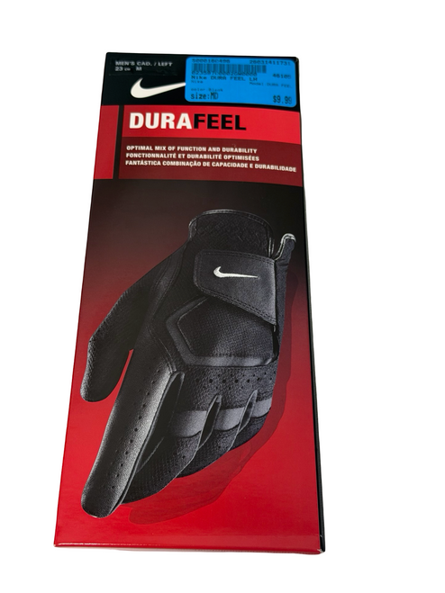 Vist Large View of Product Image Which is New Nike DURA FEEL Mens Golf Glove Black LH MD