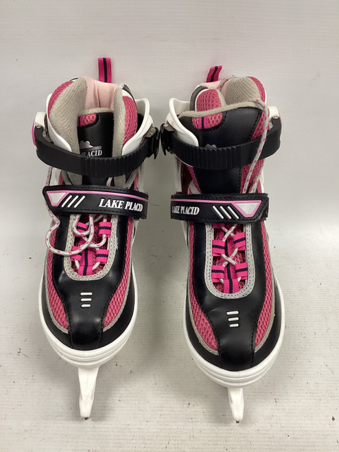 Vist Large View of Product Image Which is Used Lake Placid SOFT BOOT Womens Softboot Skate Pink Adjustable