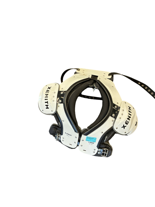 Vist Large View of Product Image Which is Used Xenith ELEMENT FB Shoulder Pads White LG