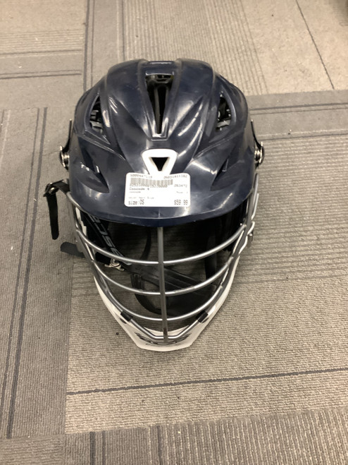 Vist Large View of Product Image Which is Used Cascade R Lacrosse Helmet Navy Blue One Size