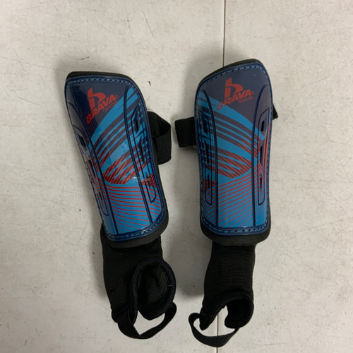Vist Large View of Product Image Which is Used Brava Soccer Shin Guards Youth Navy Blue XXS