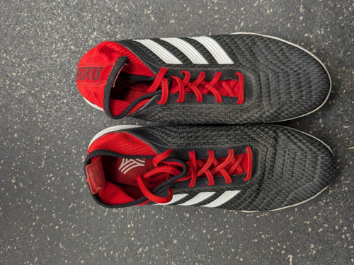 Vist Large View of Product Image Which is Used Adidas Soccer Indoor Shoes Black Senior 8.5