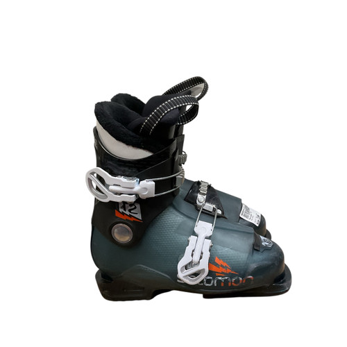 Vist Large View of Product Image Which is Used Salomon T2 Boys DH Ski Boot Navy Blue 210 MP - J02