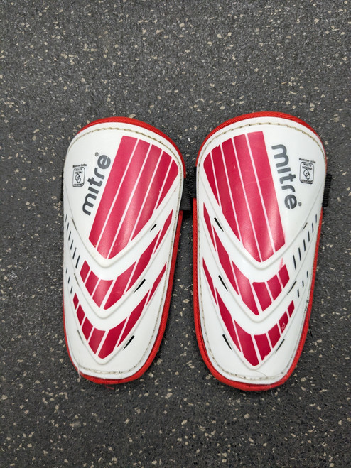 Vist Large View of Product Image Which is Used Mitre Soccer Shin Guards Junior Red SM