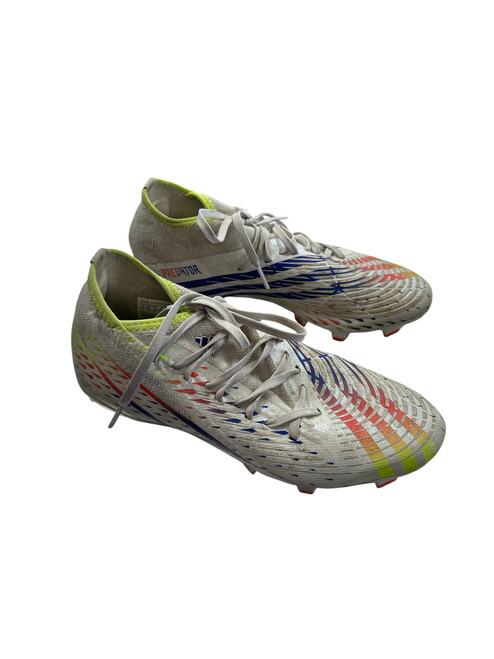 Vist Large View of Product Image Which is Used Adidas PREDATOR CLEATS 7 Soccer Cleats White Senior 7