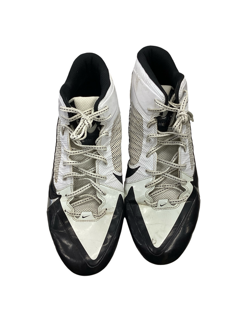 Vist Large View of Product Image Which is Used Nike ALPHA PRO Adult FB Cleats Black And White Senior 14