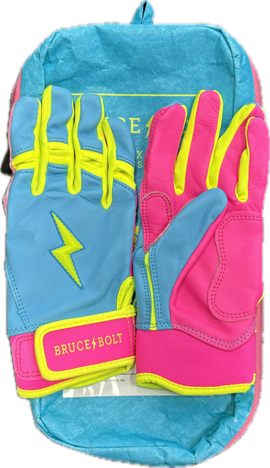Vist Large View of Product Image Which is Used Bruce Bolt CREATOR SERIES CARIBBEAN BLUE BB/SB Batting Gloves 