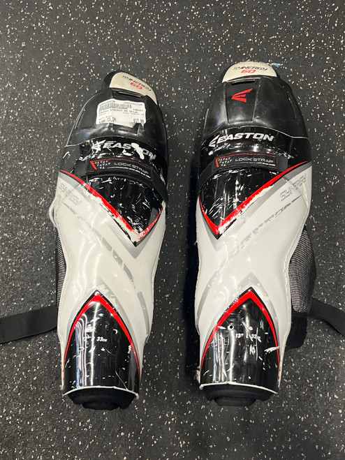 Vist Large View of Product Image Which is Used Easton SYNERGY 60 Senior Shin Guards Black 13"