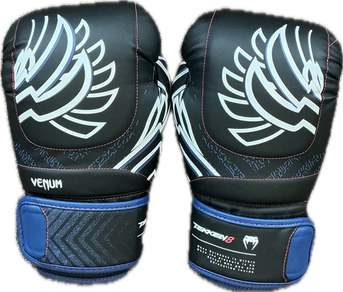 Vist Large View of Product Image Which is Used Venum Boxing Gloves Black/Royal/Red MD