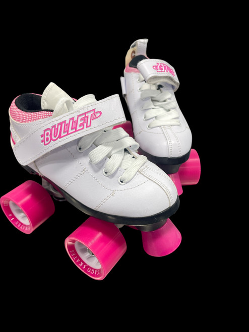 Vist Large View of Product Image Which is Used CHICAGO Child Roller Quad Skates White Adjustable