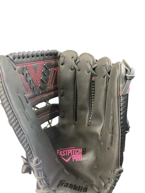 Vist Large View of Product Image Which is Used Franklin FASTPITCH PRO BB/SB Glove RH Throw Grey 13"