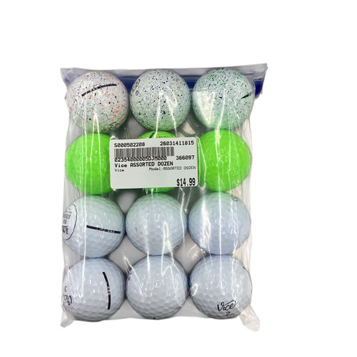 Vist Large View of Product Image Which is Used Vice ASSORTED DOZEN 12 Pack - Golf Balls
