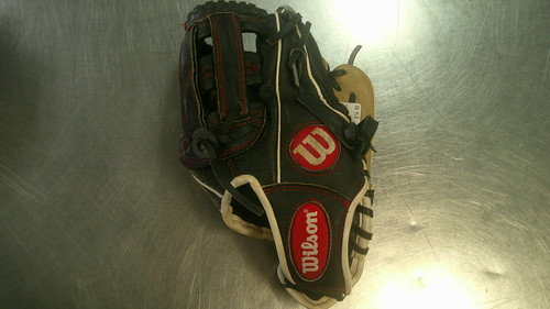 Vist Large View of Product Image Which is Used Wilson A450 BB/SB Glove RH Throw Black 11"