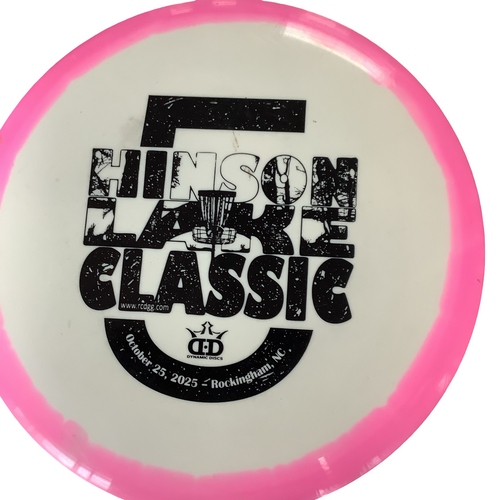 Vist Large View of Product Image Which is Used Dynamic Discs HINSON LAKE CLASSIC 5 Disc Golf Mid Range White 175g