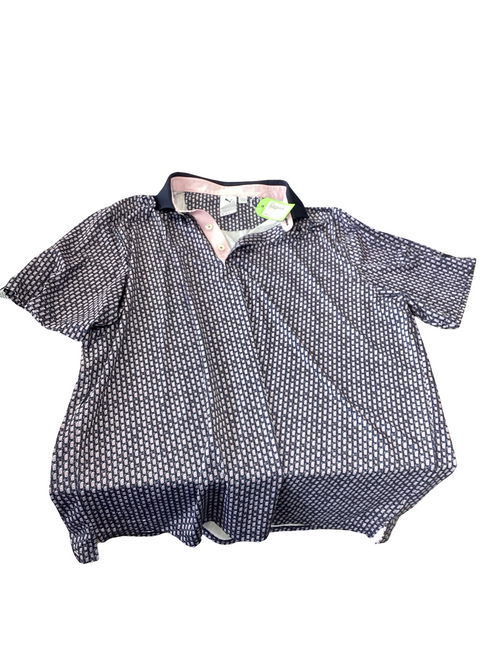 Vist Large View of Product Image Which is Used Arnold Palmer S.S. Golf Shirt M Navy Blue XL