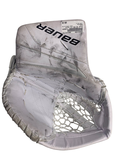 Vist Large View of Product Image Which is Used Bauer VAPOR X5 PRO Intermediate Goalie Catcher White