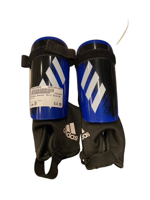 Vist Large View of Product Image Which is Used Adidas Soccer Shin Guards Youth Navy Blue SM