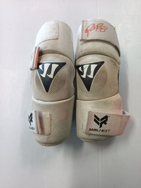 Vist Large View of Product Image Which is Used Lacrosse Arm Pads/Guards White LG