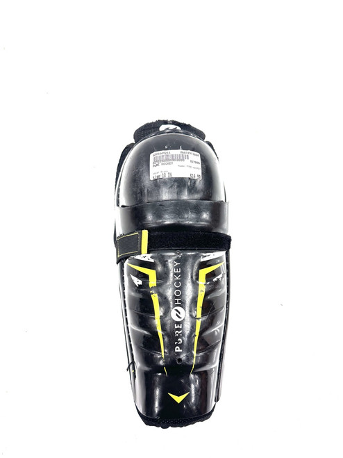 Vist Large View of Product Image Which is Used PURE HOCKEY Junior Shin Guards Black 10"