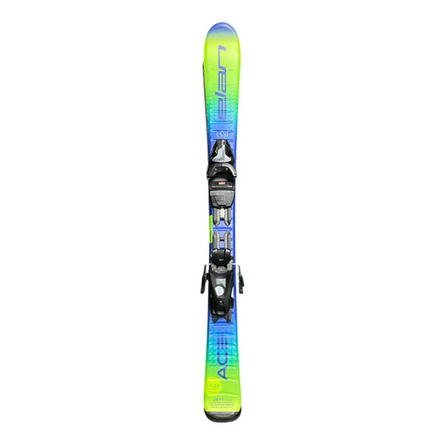 Vist Large View of Product Image Which is Used Elan JETT Boys DH Ski/Binding Green 100 cm