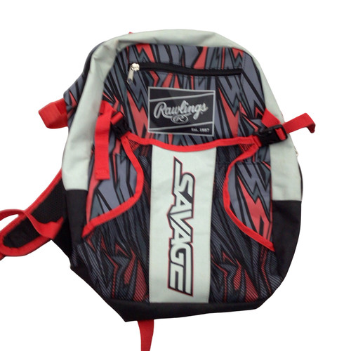 Vist Large View of Product Image Which is Used Rawlings SAVAGE BB/SB Player Backpack Grey