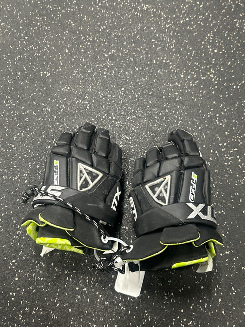 Vist Large View of Product Image Which is Used STX CELL V Lacrosse Gloves Mens Black SM