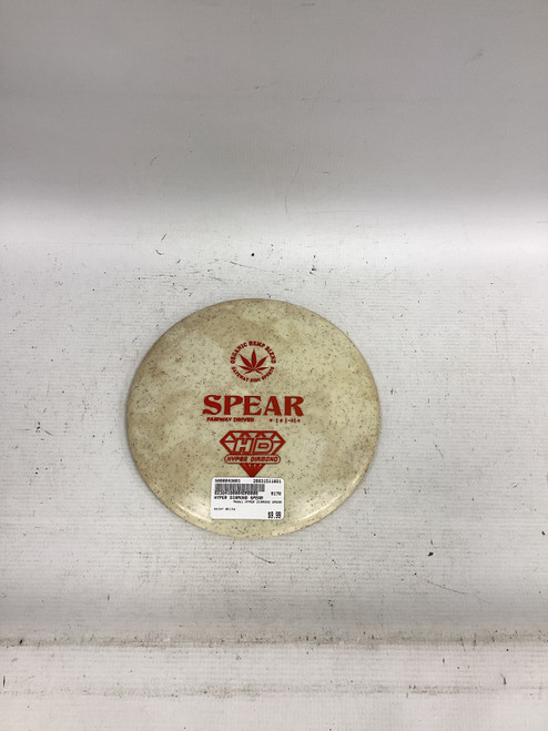 Vist Large View of Product Image Which is Used HYPER DIAMOND SPEAR Disc Golf Mid Range White