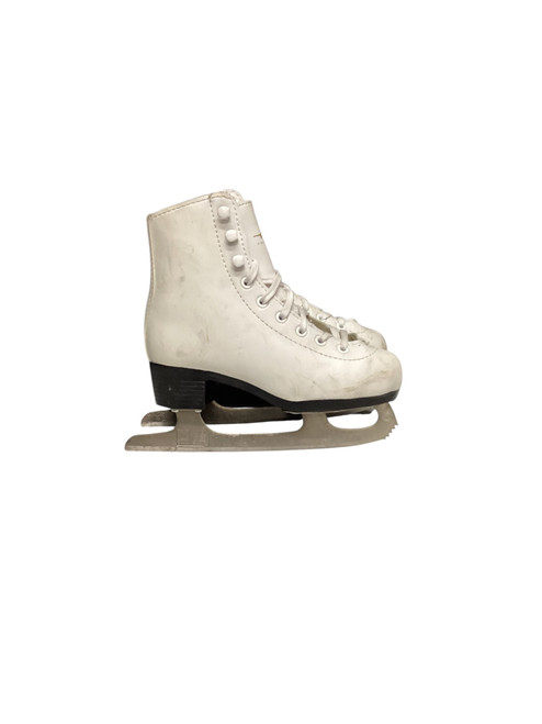 Vist Large View of Product Image Which is Used American Athletic FIGURE SKATE Girls Figure Skate White Youth 13.0