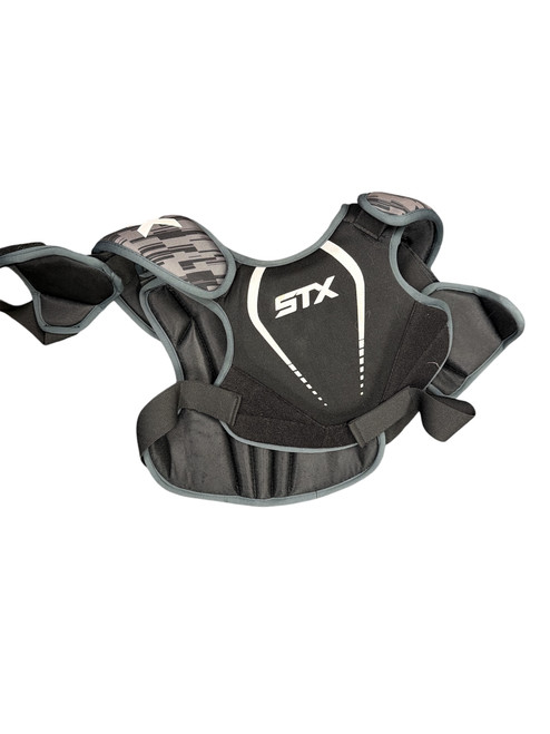Vist Large View of Product Image Which is Used STX STALLION 75 Lacrosse Shoulder Pads Black SM