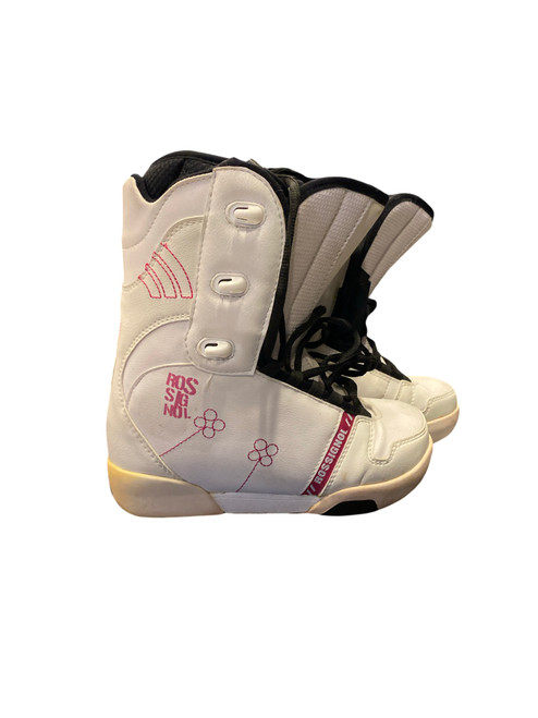 Vist Large View of Product Image Which is Used Rossignol ROSSIGNOL WHITE/PINK Girls Snowboard Boots White Junior 05