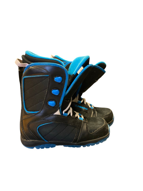 Vist Large View of Product Image Which is Used Firefly BLACK/BLUE Boys Snowboard Boots Black Junior 05