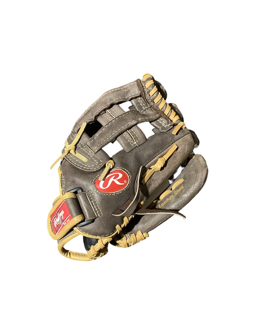 Vist Large View of Product Image Which is Used Rawlings HIGHLIGHT BB/SB Glove RH Throw Brown 11 1/2"