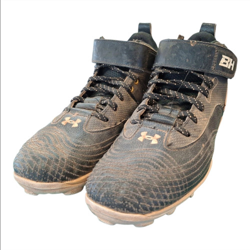 Vist Large View of Product Image Which is Used Under Armour BB/SB CLEATS BB/SB Cleats Black Senior 7.5