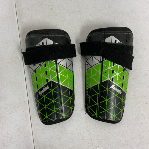 Vist Large View of Product Image Which is Used Franklin Soccer Shin Guards Junior Green MD