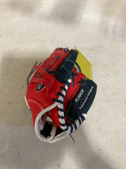 Vist Large View of Product Image Which is Used Rawlings PL90SN BB/SB Glove RH Throw Red 9"