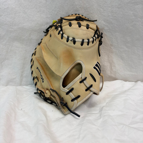 Vist Large View of Product Image Which is Used Wilson A2000 DPCM BB/SB Catchers RH Throw Tan 33"