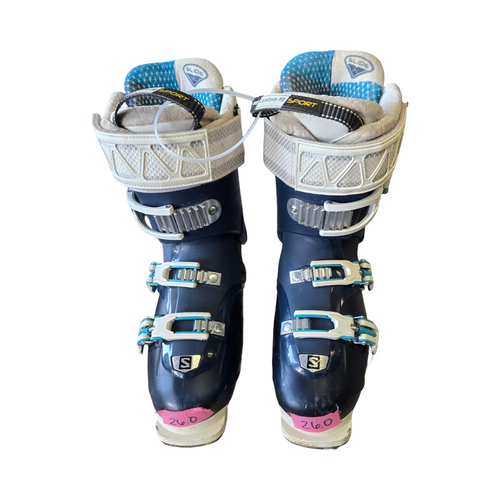 Vist Large View of Product Image Which is Used Salomon QUEST ACCESS 80W SKI BOOTS SZ26 Womens DH Ski Boot Navy Blue 260 MP - M08 - W09