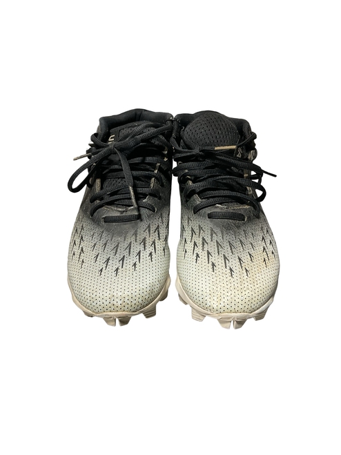 Vist Large View of Product Image Which is Used Under Armour BLK/WHT UA BB/SB Cleats Black Senior 5.5