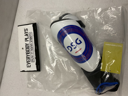 Vist Large View of Product Image Which is Used Dsg Soccer Shin Guards Junior White XL