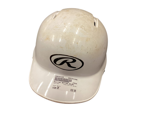 Vist Large View of Product Image Which is Used Rawlings BATTING HELMET Batting Helmet No Mask White SM