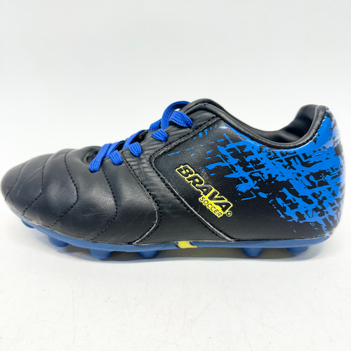 Vist Large View of Product Image Which is Used Brava Soccer Cleats Black And Navy Blue Youth 13.0