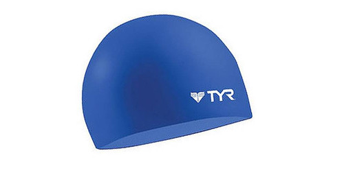 Vist Large View of Product Image Which is New TYR SILICONE SWIM CAP BLUE