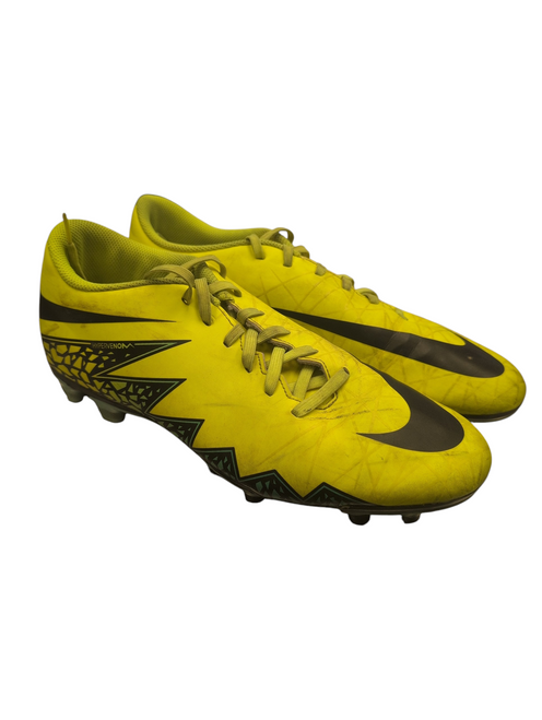Vist Large View of Product Image Which is Used Nike HYPERVENOM Soccer Cleats Yellow Senior 10.5