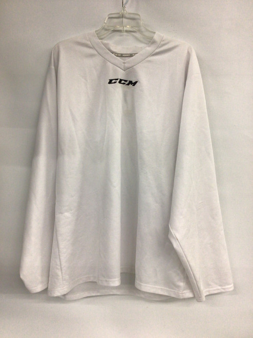 Vist Large View of Product Image Which is Used CCM Hockey Practice Jersey White LG