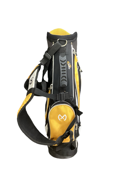 Vist Large View of Product Image Which is Used Maxfli REV1 Jr Stand Bag Black And Gold