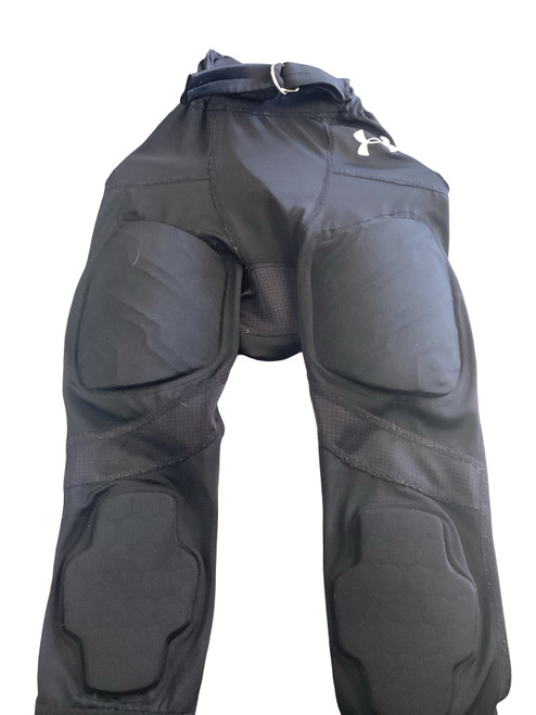 Vist Large View of Product Image Which is Used Under Armour Youth FB Integrated Pants Black SM