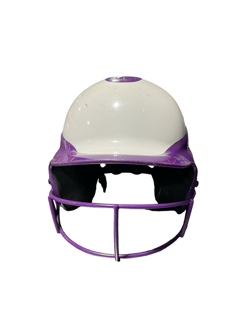 Vist Large View of Product Image Which is Used RIP-IT 6 - 6 7/8 HELMET Batting Helmet w/Mask Purple And White One Size