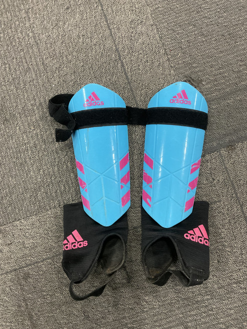 Vist Large View of Product Image Which is Used Adidas Soccer Shin Guards Junior Royal Blue MD Tall