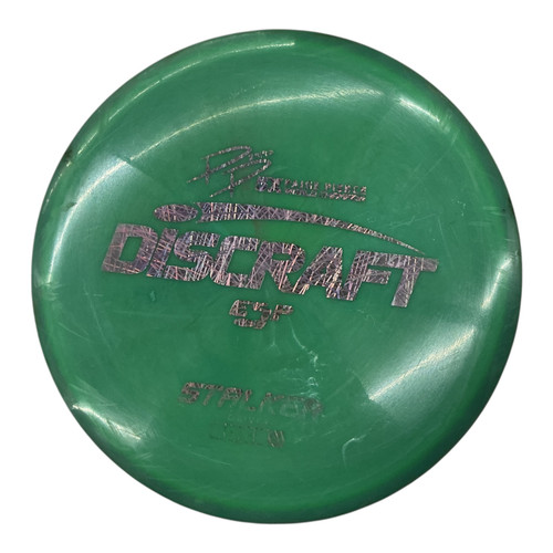 Vist Large View of Product Image Which is Used Discraft ESP STALKER Disc Golf Driver Green 176g
