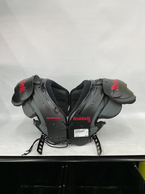 Vist Large View of Product Image Which is Used Riddell S2 FB Shoulder Pads Black LG